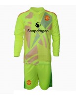 Otroške Nogometnih dresov Manchester United Vratar Gostujoči 2024-25 Dolgi rokavi (+ hlače)